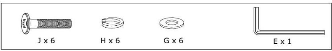 J x 6 H x 6 G x 6 E x 1