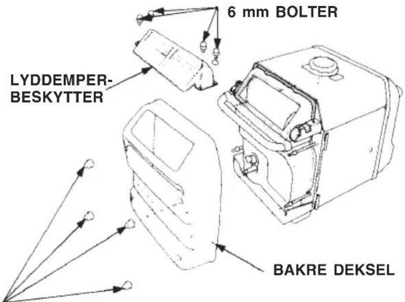 6 mm BOLTER LYDDEMPER- BESKYTTER BAKRE DEKSEL