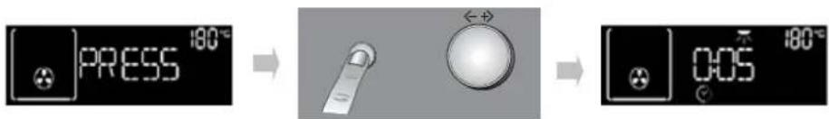 PRESS 180° ←→ ←→ 0.05 180°