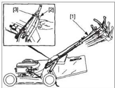Honda HRD535 - Instilling av håndtakets høyde (unntatt HRH536) - 1