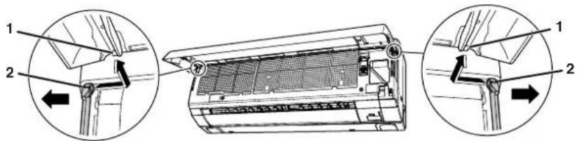 DAIKIN FTXR50EV1B - Ta av frontpanelet. - 1