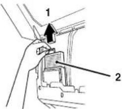 DAIKIN FTXR42EV1B - Skyv lufttilførselsfilteret oppover. - 1