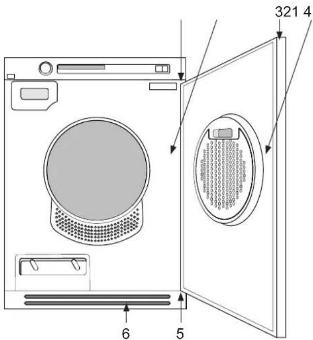 ASKO TDC112HP - Dørhengsling - 1