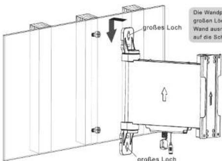 großes Loch Die Wandp großen Loch Wand ausris auf die Sch großes Loch