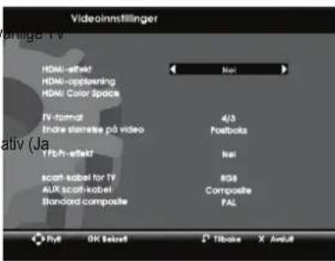 SAGEM DTR 94250 HD - 7-2-4 Valg av videoinnstillinger - 3
