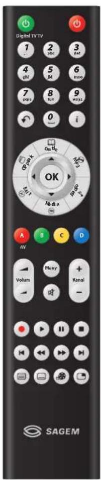 SAGEM DTR 94250 HD - FJERNKONTROLL - 1