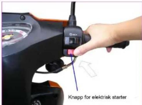 Knapp for elektrisk starter