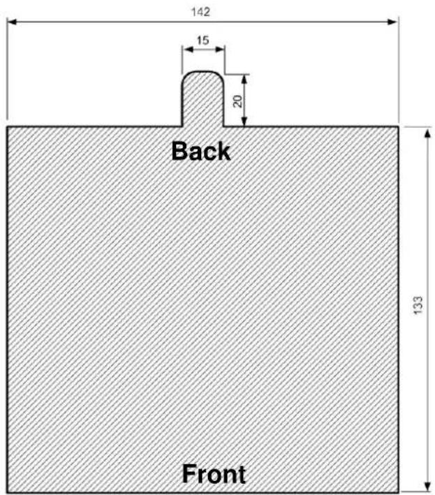 142 15 20 Back 133 Front