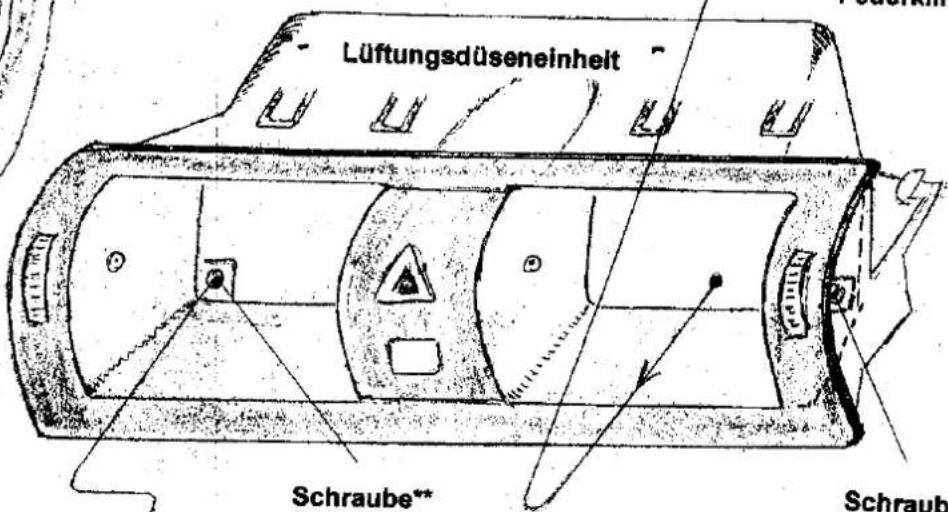 Lüftungsdüseneinheit Schraube** Schraub
