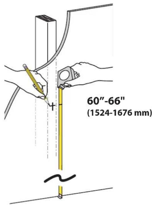 60"-66" (1524-1676 mm)