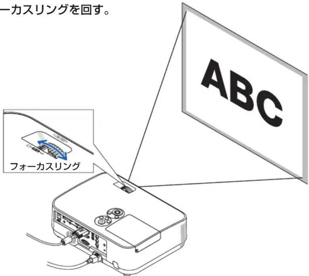 NEC ME401XJL - 投写画面のフォーカス合わせ(フォーカスリング) - 1