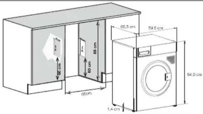 GRUNDIG GWD 59400 WBC - Bruk i flukt med benk - 1
