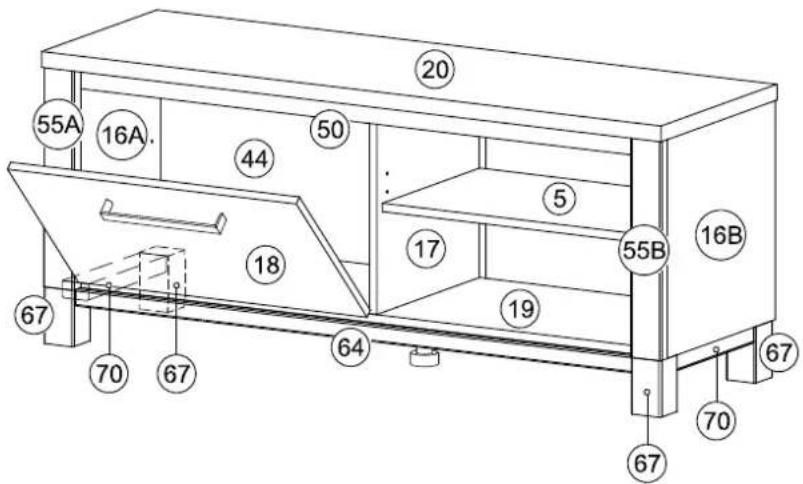 55A 16A. 44 50 20 5 ⑤ 17 16B 55B 18 19 67 64 67 70 67 67 70
