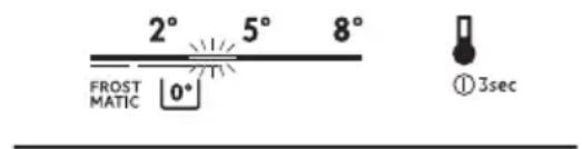 2° 5° 8° FROST MATIC 0° ①3sec