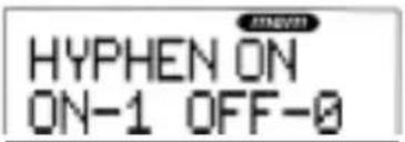 UNIDEN XCAI 680 - To turn Hyphen off: - 1