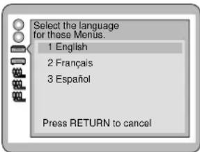 PANASONIC TC-15DT2 - Selecting On-Screen Display menu language - 1
