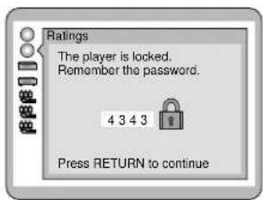 PANASONIC TC-15DT2 - When level 7 or lower is selected Input a 4-digit password with the numeric buttons and press ENTER. - 1