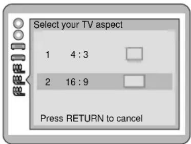 PANASONIC TC-15DT2 - Selecting TV screen Aspect - 1