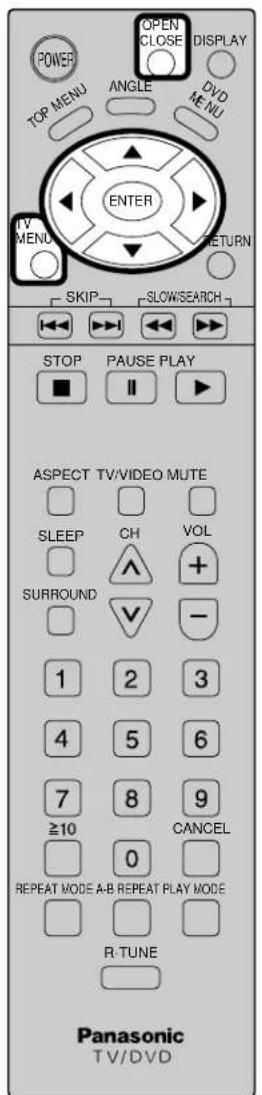 PANASONIC TC-15DT2 - Stoppage of the Tray action (Child lock) - 1