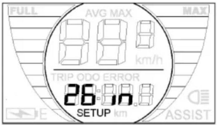 FULL AVG MAX MAX 88 km/h TRIP ODO ERROR 26.00.00 SETUP km ASSIST
