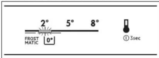 2° 5° 8° FROST MATIC 0° ①3sec