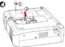 TOSHIBA TLP-T601 - ④ Pull out the lamp. - 1