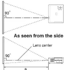 TOSHIBA TLP-T601 - Projection Distance and Screen Size - 1