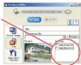 TOSHIBA TLP-T601 - ⑤ Select the projector to be transmitted. - 1