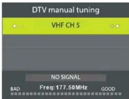 Orava LT-630 LED E93B - Manual digital tuning (DTV Manual Search) - 1