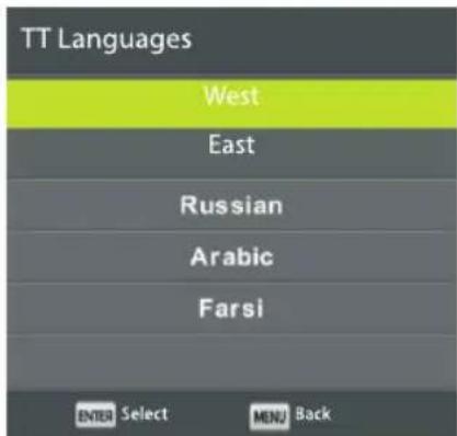 Orava LT-630 LED E93B - Teletext language - 1