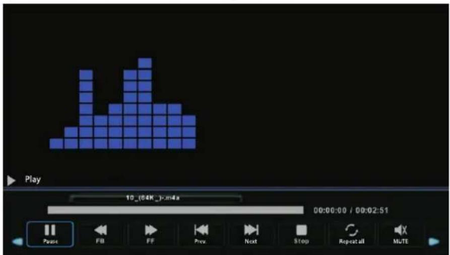 Orava LT-630 LED E93B - Music menu - 3