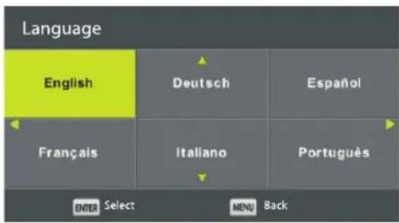 Orava LT-630 LED E93B - OSD menu language - 1