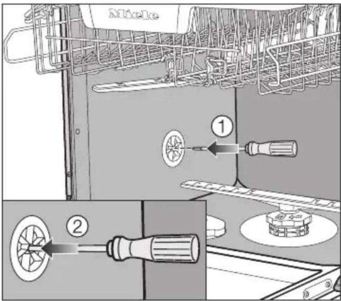 MIELE G 7565 SCVi XXL AutoDos - Lufting av vannavløpet - 1