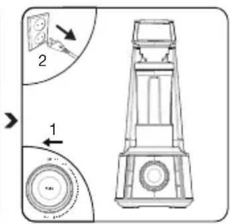Technical diagram showing a mechanical device with labeled parts and directional arrows indicating motion or assembly.
