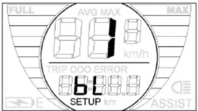 FULL AVG MAX MAX 88 km/h TRIP ODO ERROR 86:00:00 SETUP km ASSIST