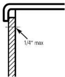 1/4" max