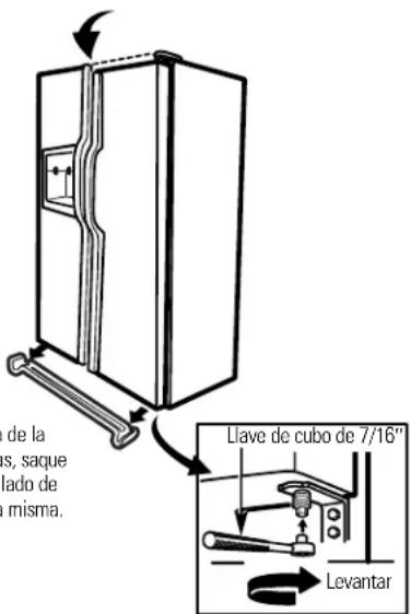 de la s, saque lado de misma. Llave de cubo de 7/16" Levantar