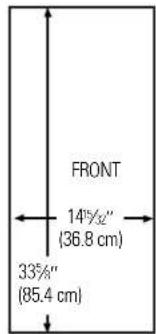 FRONT 145/2" (36.8 cm) 335/8" (85.4 cm)