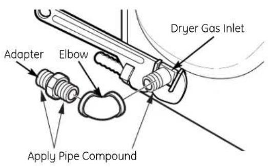 GE UPGT650EHMG - CONNECTING THE DRYER TO THE GAS SUPPLY - 1