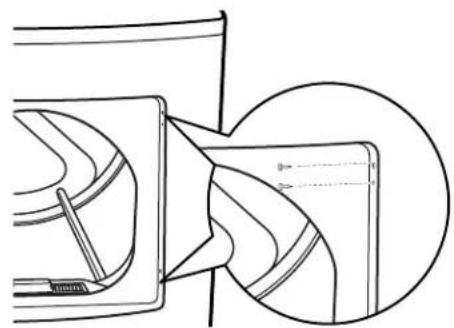 GE UPGT650EHMG - ⑥ REMOVE HINGES AND REHANG DOOR (cont.) - 3