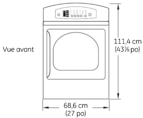 GE UPGT650EHMG - ESPACE LIBRE MINIMAL AUTRE QUE POUR UNE INSTALLATION ENCASTRÉE - 1