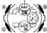 CASIO GMA-S140MC-1AER - To toggle a city code time between Standard Time and Daylight Saving Time - 1