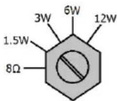 3W 6W 12W 1.5W 8Ω