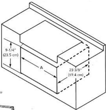 9-1/4" (23.5 cm) A 23 3/8" (59.4 cm)