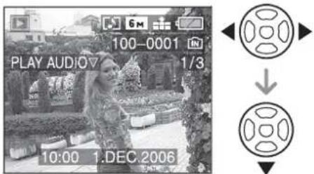 6M 100-0001 In PLAY AUDIO▼ 1/3 10:00 1.DEC.2006