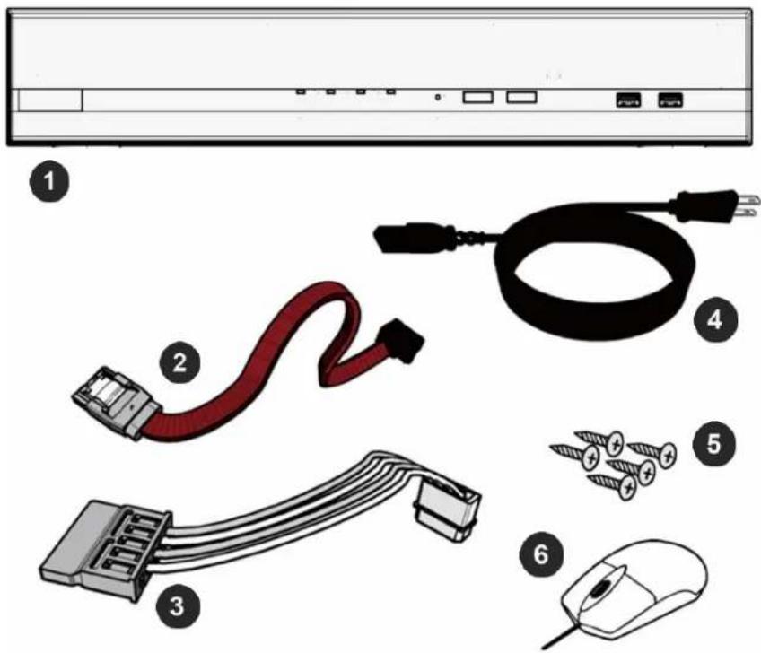 Diagram showing exploded view of network cable components including USB, cable, and computer mouse with numbered labels
