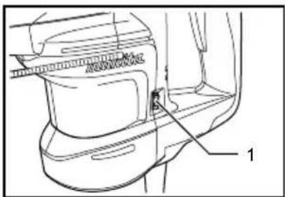 Technical diagram of a mechanical component with labeled parts and measurement lines