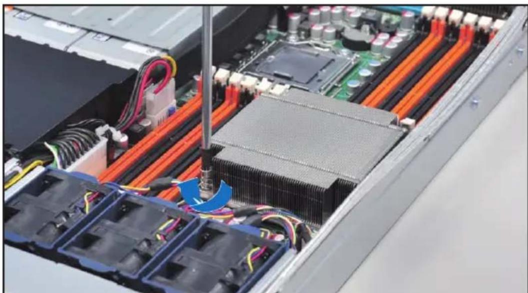ASUS RS704D-E6/PS8 - Installing the CPU heatsink and airduct - 2