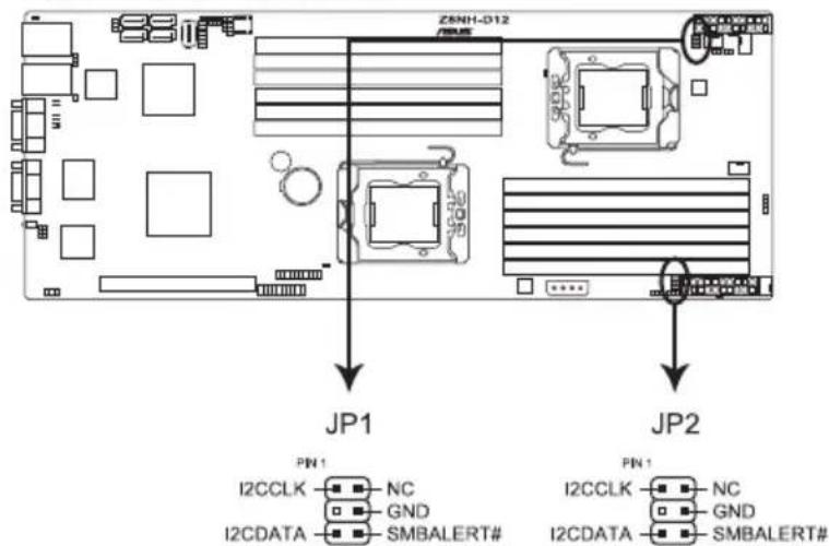 Z5NH-D12 JP1 JP2 PN 1 I2CCLK NC GND I2CDATA SMBALERT# PN 1 I2CCLK NC GND I2CDATA SMBALERT#