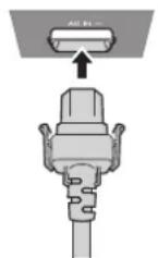 PANASONIC PT-EW650U - Attaching the power cord - 1